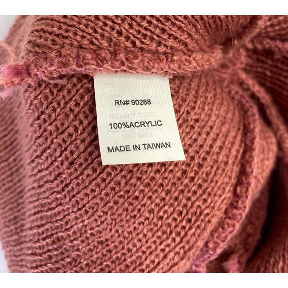 Adidas Beanie Women's One Size Pink Knit Patch Logo Acrylic - Picture 2 of 2